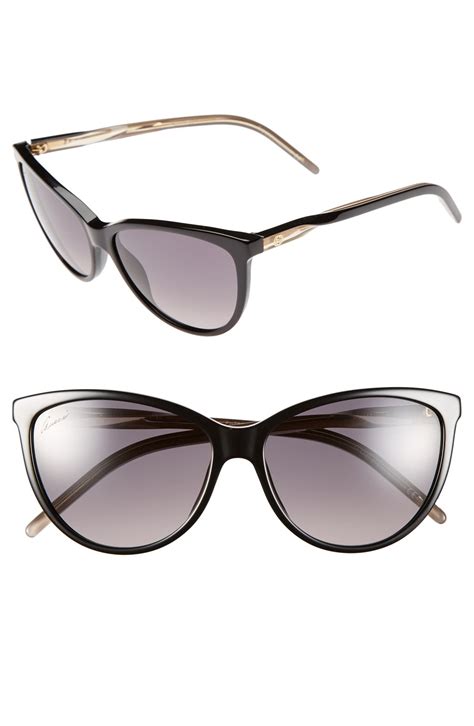 gucci women's 58mm cat eye sunglasses|gucci cat eye sunglasses beige.